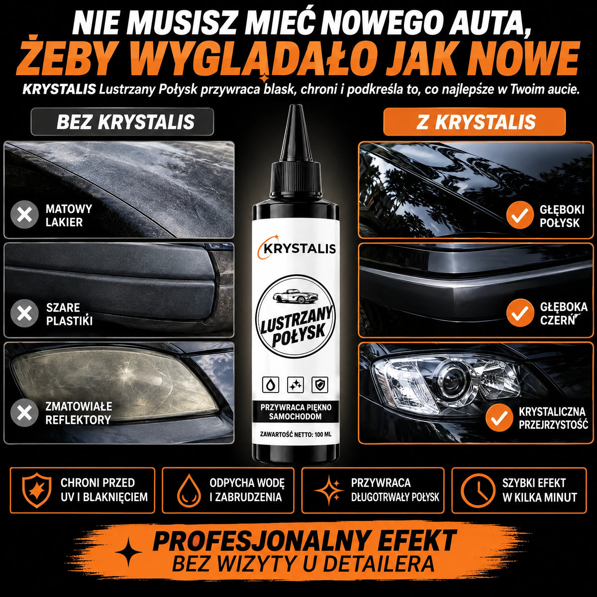 KrystalShine - Środek do renowacji lakieru samochodowego